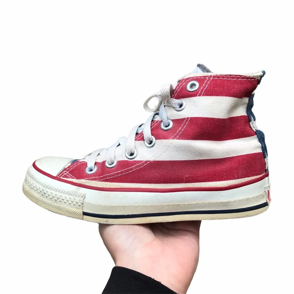 Vintage Made In USA Converse Size 3 American Flag